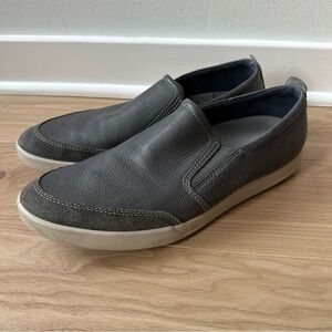ECCO Men's Collin Slip-On Gray Leather Loafers